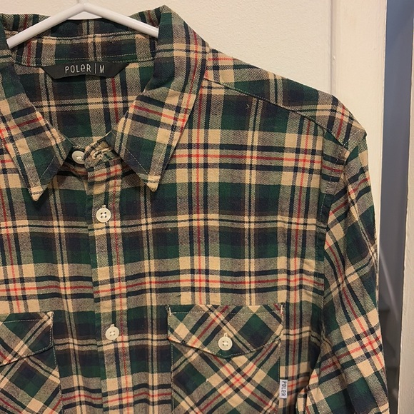 Poler men’s medium flannel button up. - Picture 3 of 3
